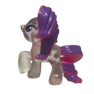 2010 My Little Pony FiM Blind Bag Wave #8 2" Neon Transparent Rarity Pony Figure